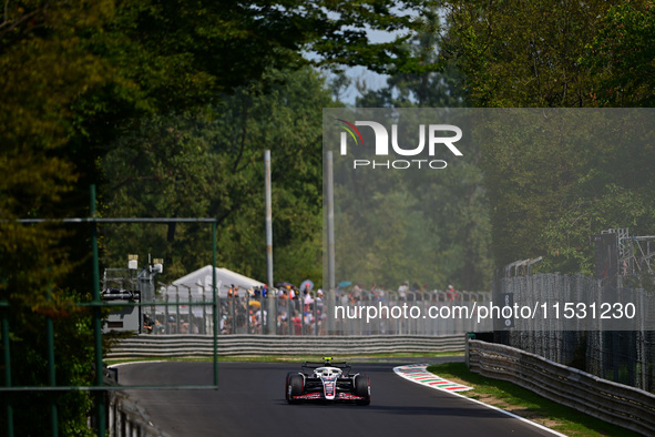 Niko Hulkenberg of Haas F1 Team drives his single-seater during qualifying of the Italian GP, the 16th round of the Formula 1 World Champion...