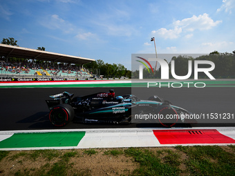 George Russell of Mercedes-AMG Petronas drives his single-seater during qualifying of the Italian GP, the 16th round of the Formula 1 World...