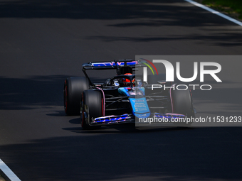 Esteban Ocon of the Alpine F1 Team drives his single-seater during qualifying for the Italian GP, the 16th round of the Formula 1 World Cham...