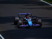 Esteban Ocon of the Alpine F1 Team drives his single-seater during qualifying for the Italian GP, the 16th round of the Formula 1 World Cham...