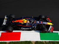 Sergio Perez of Red Bull Racing Honda drives his single-seater during qualifying of the Italian GP, the 16th round of the Formula 1 World Ch...