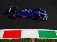 Franco Colapinto of Williams Racing drives his single-seater during qualifying for the Italian GP, the 16th round of the Formula 1 World Cha...