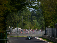 Lance Stroll of Aston Martin Cognizant F1 Team drives his single-seater during qualifying of the Italian GP, the 16th round of the Formula 1...