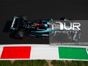 George Russell of Mercedes-AMG Petronas drives his single-seater during qualifying of the Italian GP, the 16th round of the Formula 1 World...