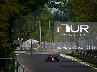 Sergio Perez of Red Bull Racing Honda drives his single-seater during qualifying of the Italian GP, the 16th round of the Formula 1 World Ch...