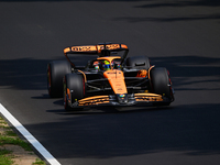 Oscar Piastri of the McLaren F1 Team drives his single-seater during qualifying for the Italian GP, the 16th round of the Formula 1 World Ch...