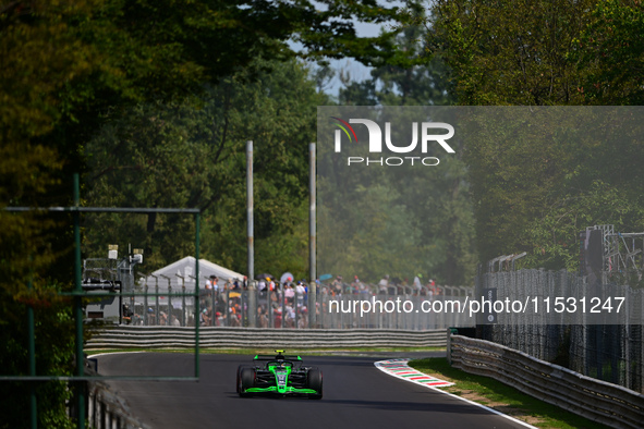 Guanyu Zhou of Stake F1 Team drives his single-seater during qualifying of the Italian GP, the 16th round of the Formula 1 World Championshi...