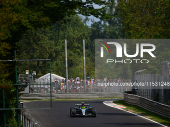 Lewis Hamilton of Mercedes-AMG Petronas F1 Team drives his single-seater during qualifying of the Italian GP, the 16th round of the Formula...