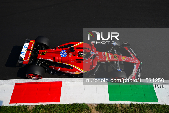 Charles Leclerc of Scuderia Ferrari drives his single-seater during qualifying of the Italian GP, the 16th round of the Formula 1 World Cham...