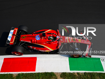 Charles Leclerc of Scuderia Ferrari drives his single-seater during qualifying of the Italian GP, the 16th round of the Formula 1 World Cham...