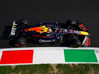 Sergio Perez of Red Bull Racing Honda drives his single-seater during qualifying of the Italian GP, the 16th round of the Formula 1 World Ch...