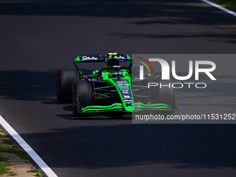 Guanyu Zhou of Stake F1 Team drives his single-seater during qualifying of the Italian GP, the 16th round of the Formula 1 World Championshi...