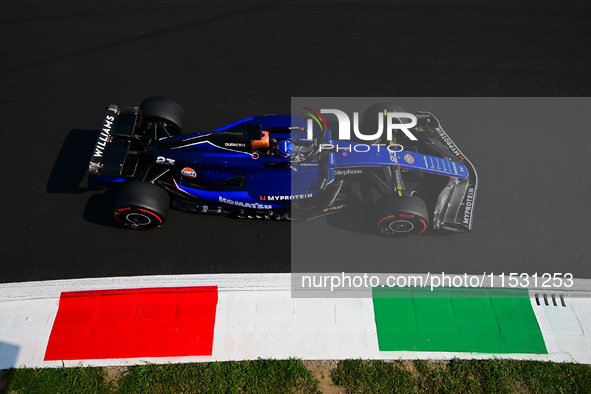 Alexander Albon of the Williams F1 Team drives his single-seater during qualifying for the Italian GP, the 16th round of the Formula 1 World...