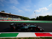 Lewis Hamilton of Mercedes-AMG Petronas F1 Team drives his single-seater during qualifying of the Italian GP, the 16th round of the Formula...