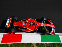 Carlos Sainz of Scuderia Ferrari drives his single-seater during qualifying of the Italian GP, the 16th round of the Formula 1 World Champio...