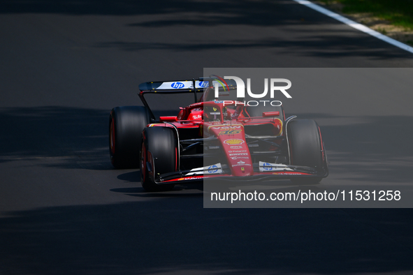 Charles Leclerc of Scuderia Ferrari drives his single-seater during qualifying of the Italian GP, the 16th round of the Formula 1 World Cham...