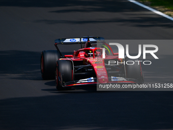 Charles Leclerc of Scuderia Ferrari drives his single-seater during qualifying of the Italian GP, the 16th round of the Formula 1 World Cham...