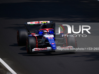 Yuki Tsunoda of Visa Cash-Up Racing Bulls drives his single-seater during qualifying of the Italian GP, the 16th round of the Formula 1 Worl...