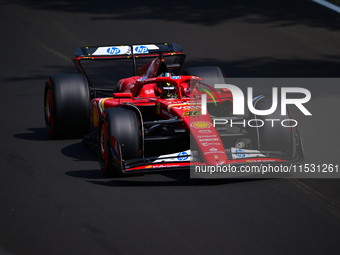 Charles Leclerc of Scuderia Ferrari drives his single-seater during qualifying of the Italian GP, the 16th round of the Formula 1 World Cham...