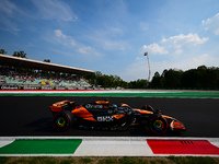 Oscar Piastri of the McLaren F1 Team drives his single-seater during qualifying for the Italian GP, the 16th round of the Formula 1 World Ch...