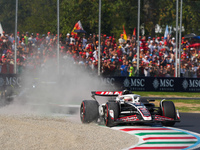 Kevin Magnussen of Denmark drives the (20) MoneyGram Haas F1 Team VF-24 Ferrari during the Formula 1 Pirelli Gran Premio d'Italia 2024 in Mo...