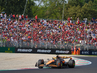 Oscar Piastri of Australia drives the (81) McLaren F1 Team MCL38 Mercedes during the Formula 1 Pirelli Gran Premio d'Italia 2024 in Monza, I...