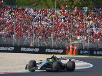 Lewis Hamilton of the UK drives the (44) Mercedes-AMG Petronas F1 Team F1 W15 E Performance Mercedes during the Formula 1 Pirelli Gran Premi...