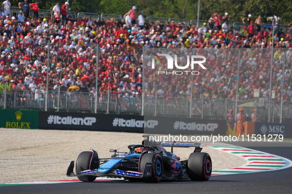 Esteban Ocon of France drives the (31) BWT Alpine F1 Team A524 Renault during the Formula 1 Pirelli Gran Premio d'Italia 2024 in Monza, Ital...