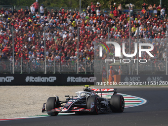 Nico Hulkenberg of Germany drives the (27) MoneyGram Haas F1 Team VF-24 Ferrari during the Formula 1 Pirelli Gran Premio d'Italia 2024 in Mo...