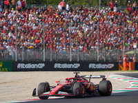 Charles Leclerc of Monaco drives the (16) Scuderia Ferrari SF-24 Ferrari during the Formula 1 Pirelli Gran Premio d'Italia 2024 in Monza, It...