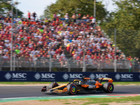 Oscar Piastri of Australia drives the (81) McLaren F1 Team MCL38 Mercedes during the Formula 1 Pirelli Gran Premio d'Italia 2024 in Monza, I...