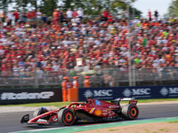 Charles Leclerc of Monaco drives the (16) Scuderia Ferrari SF-24 Ferrari during the Formula 1 Pirelli Gran Premio d'Italia 2024 in Monza, It...