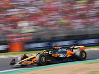 Oscar Piastri of Australia drives the (81) McLaren F1 Team MCL38 Mercedes during the Formula 1 Pirelli Gran Premio d'Italia 2024 in Monza, I...