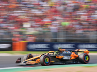 Lando Norris of the UK drives the (4) McLaren F1 Team MCL38 Mercedes during the Formula 1 Pirelli Gran Premio d'Italia 2024 in Monza, Italy,...