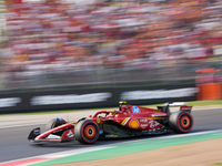 Carlos Sainz Jr. of Spain drives the (55) Scuderia Ferrari SF-24 Ferrari during the Formula 1 Pirelli Gran Premio d'Italia 2024 in Monza, It...