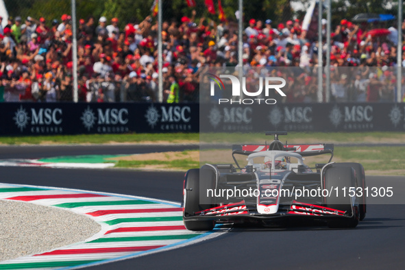 Kevin Magnussen of Denmark drives the (20) MoneyGram Haas F1 Team VF-24 Ferrari during the Formula 1 Pirelli Gran Premio d'Italia 2024 in Mo...