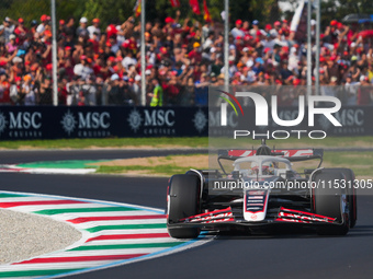 Kevin Magnussen of Denmark drives the (20) MoneyGram Haas F1 Team VF-24 Ferrari during the Formula 1 Pirelli Gran Premio d'Italia 2024 in Mo...