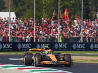 Lando Norris of the UK drives the (4) McLaren F1 Team MCL38 Mercedes during the Formula 1 Pirelli Gran Premio d'Italia 2024 in Monza, Italy,...