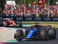 Franco Colapinto of Argentina drives the (43) Williams Racing FW46 Mercedes during the Formula 1 Pirelli Gran Premio d'Italia 2024 in Monza,...