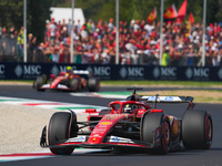 Charles Leclerc of Monaco drives the (16) Scuderia Ferrari SF-24 Ferrari during the Formula 1 Pirelli Gran Premio d'Italia 2024 in Monza, It...