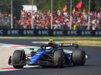 Franco Colapinto of Argentina drives the (43) Williams Racing FW46 Mercedes during the Formula 1 Pirelli Gran Premio d'Italia 2024 in Monza,...