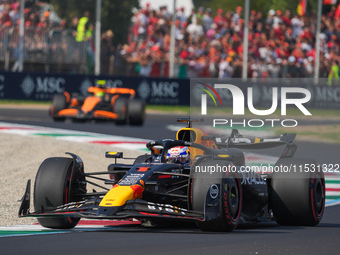 Max Verstappen of the Netherlands drives the Oracle Red Bull Racing RB20 Honda RBPT during the Formula 1 Pirelli Gran Premio d'Italia 2024 i...