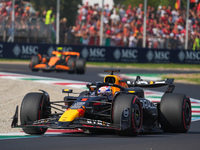 Max Verstappen of the Netherlands drives the Oracle Red Bull Racing RB20 Honda RBPT during the Formula 1 Pirelli Gran Premio d'Italia 2024 i...