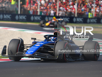 Alexander Albon of Thailand drives the (23) Williams Racing FW46 Mercedes during the Formula 1 Pirelli Gran Premio d'Italia 2024 in Monza, I...