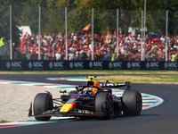 Sergio Perez of Mexico drives the (11) Oracle Red Bull Racing RB20 Honda RBPT during the Formula 1 Pirelli Gran Premio d'Italia 2024 in Monz...