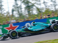 Fernando Alonso of Spain drives the (14) Aston Martin Aramco F1 Team AMR24 during the FP3 of the Formula 1 Pirelli Gran Premio d'Italia 2024...