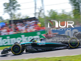 Lewis Hamilton of the United Kingdom drives the (44) Mercedes-AMG PETRONAS F1 Team W15 during FP3 of the Formula 1 Pirelli Gran Premio d'Ita...