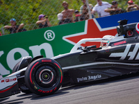 Kevin Magnussen of Denmark drives the (20) MoneyGram Haas F1 Team VF-24 during the FP3 of the Formula 1 Pirelli Gran Premio d'Italia 2024 in...