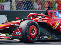 Charles Leclerc of Monaco drives the (16) Scuderia Ferrari SF-24 during the FP3 of the Formula 1 Pirelli Gran Premio d'Italia 2024 in Monza,...