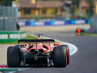 Charles Leclerc of Monaco drives the (16) Scuderia Ferrari SF-24 during the FP3 of the Formula 1 Pirelli Gran Premio d'Italia 2024 in Monza,...